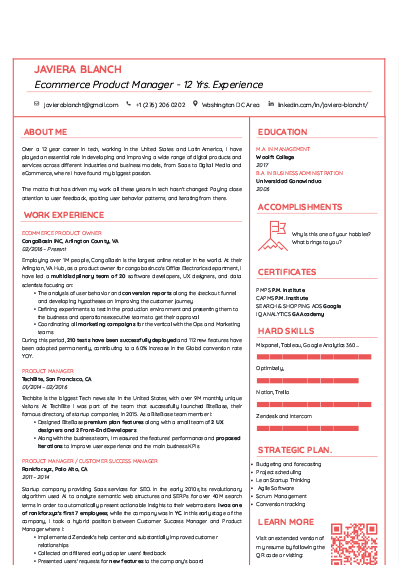 online edit resume template