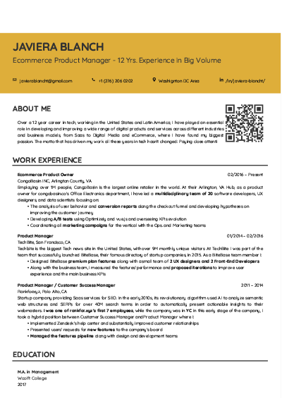 online edit resume template